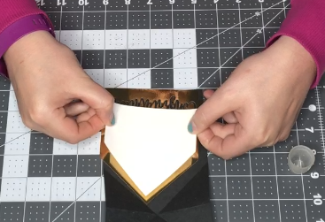 layering the graduation cap card