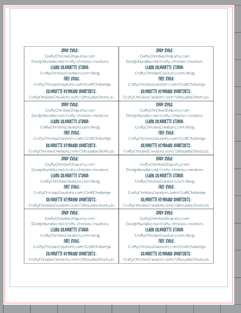 fill the page with the back side of the print and cut business cards