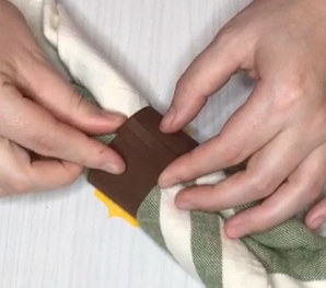 fold the diy napkin ring around the napkin