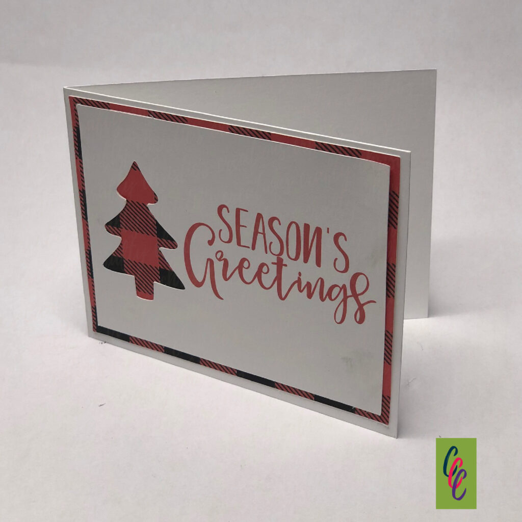 seasons greeting christmas card svg