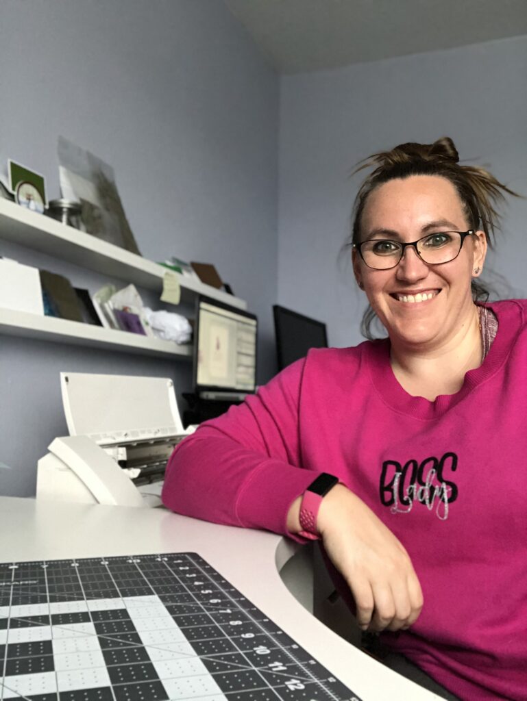 Crafty Christie at her desk