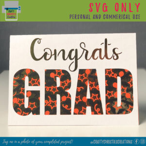Congrats Grad Card SVG