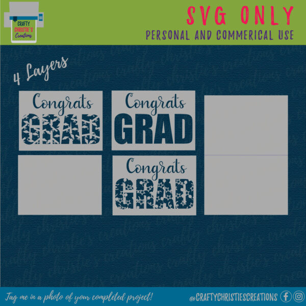 Congrats Grad Card SVG - Image 3