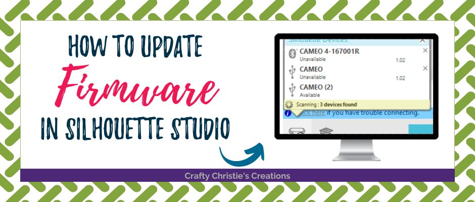 updating firmware in silhouette studio