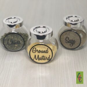 spice jars - A little organization goes a long way. Surprise her with these beautiful spice jars that look great on display or in the pantry.