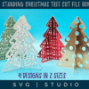 3D Standing Christmas Tree Bundle Digital Craft Files SVG Format Holiday Design Pack Table Centerpiece Pattern Multiple Sizes Included Construction Quality Machine Compatible Format Beautiful Festive Project Essential Craft