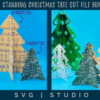 3D Standing Christmas Tree Bundle SVG Cutting Files Holiday Tree Templates Standing Design Collection Table Centerpiece Pattern Pack Multiple Sizes Available Machine Compatible Format Quality Construction Festive Home Project DIY Craft