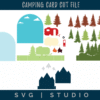 cutting layers of the camper scene card