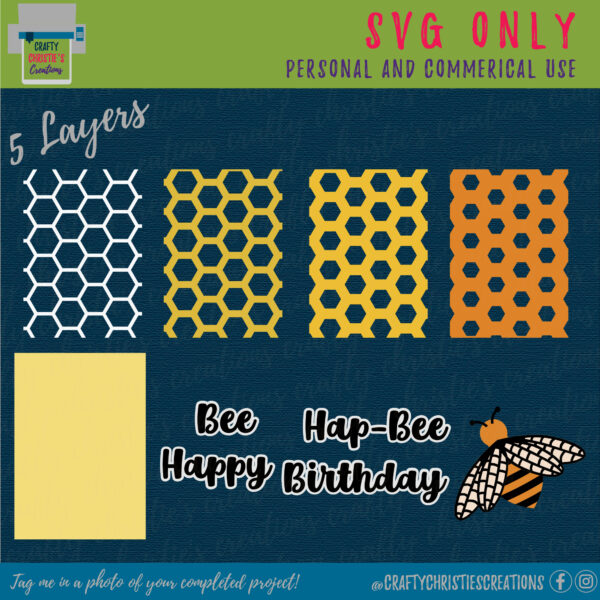 Layered Bee Card - Image 7