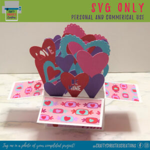 Heart Box Card cut file for Silhouette and Cricut cutting machines