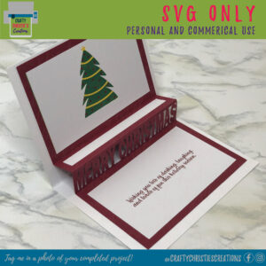 Merry Christmas Pop-Up Card SVG