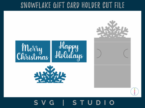 the layers inside the snowflake gift card holder file