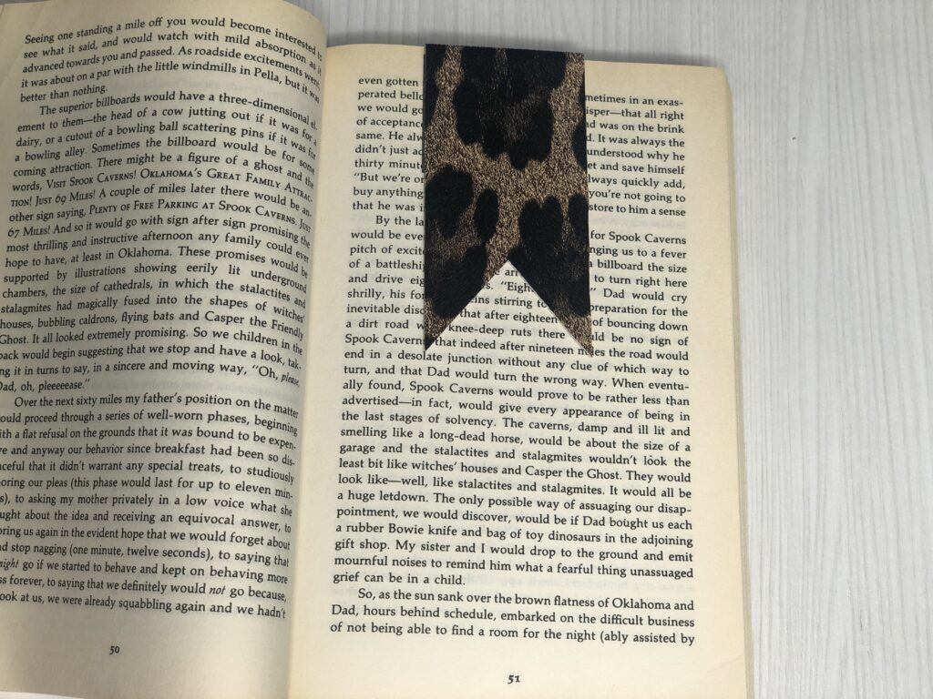 faux leather magnetic bookmark