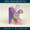 Bunny Shaped Card Cutting File Comes in SVG and Silhouette Studio File Types.