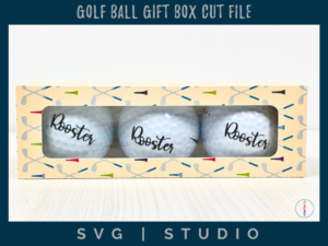 Sport Theme Gift Box Digital Download Template Premium Pattern Design Golf Collection Cutting Machine Files Small Size Construction SVG Studio Format Perfect Father Present Party Favor Template Easy Assembly Instructions Premium Quality