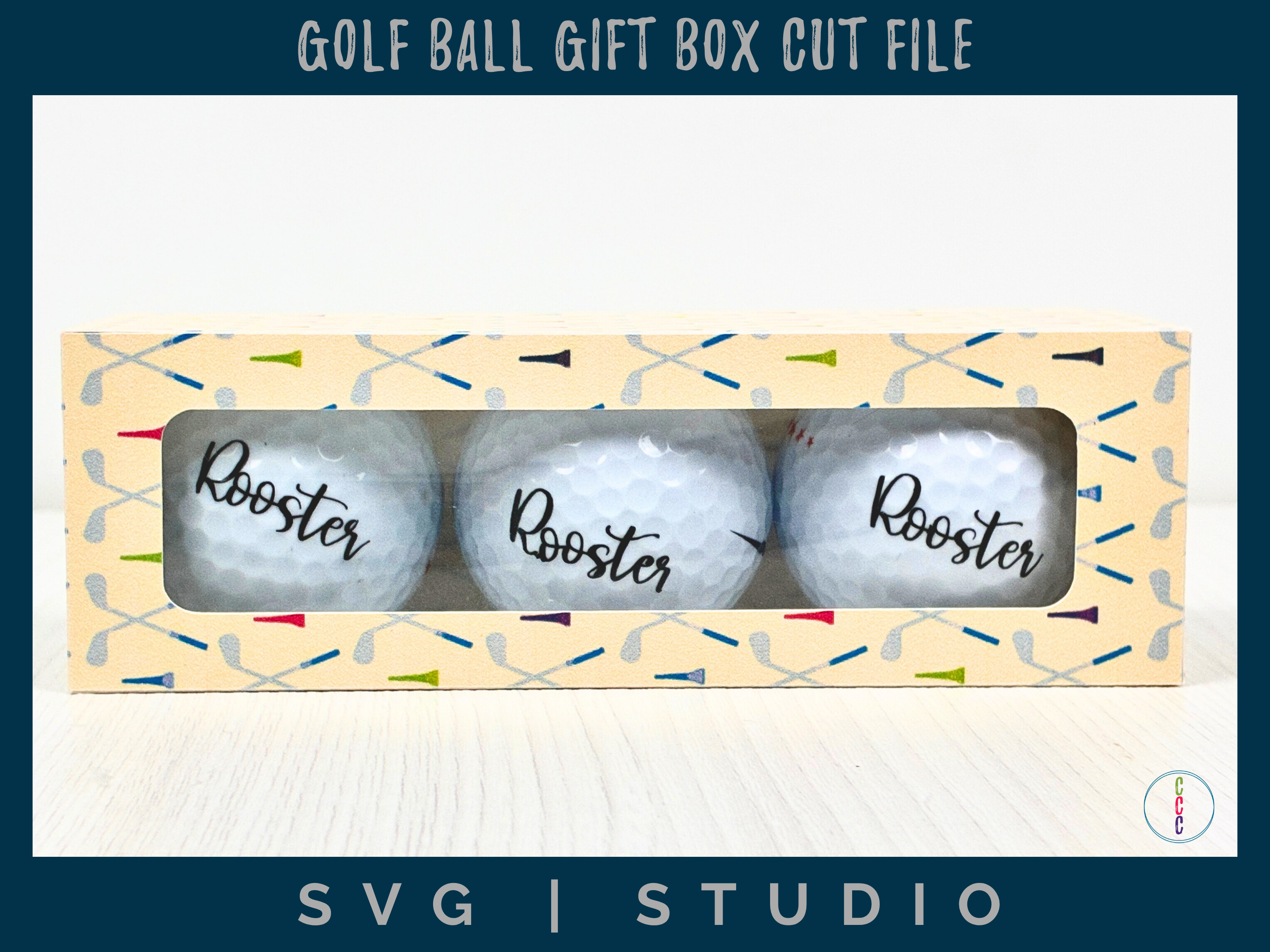 Sport Theme Gift Box Digital Download Template Premium Pattern Design Golf Collection Cutting Machine Files Small Size Construction SVG Studio Format Perfect Father Present Party Favor Template Easy Assembly Instructions Premium Quality