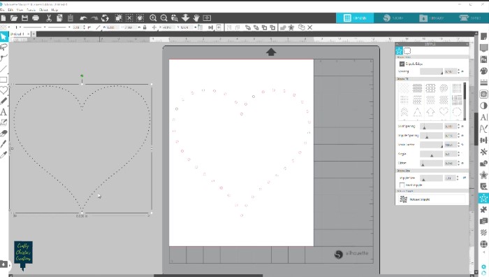 use the stipple panel to make the holes for the nails