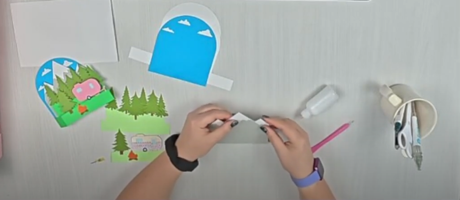 adding the snow cap peaks to the mountains