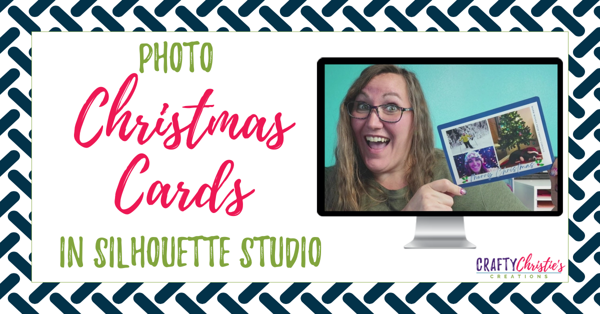 DIY magnetic photo Christmas cards you can make with your Silhouette cutting machine as a print and cut project.