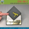 graduation cap card folded up